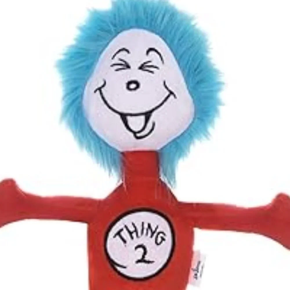 Dr. Seuss The Cat in the Hat Thing 2 Figure Plush Dog Toy, 6 Inch - NEW
